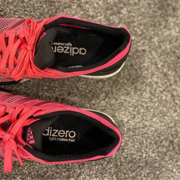 Adidas Adizero Boston Boost Running Shoes Hot Pink and Black - Picture 9 of 9